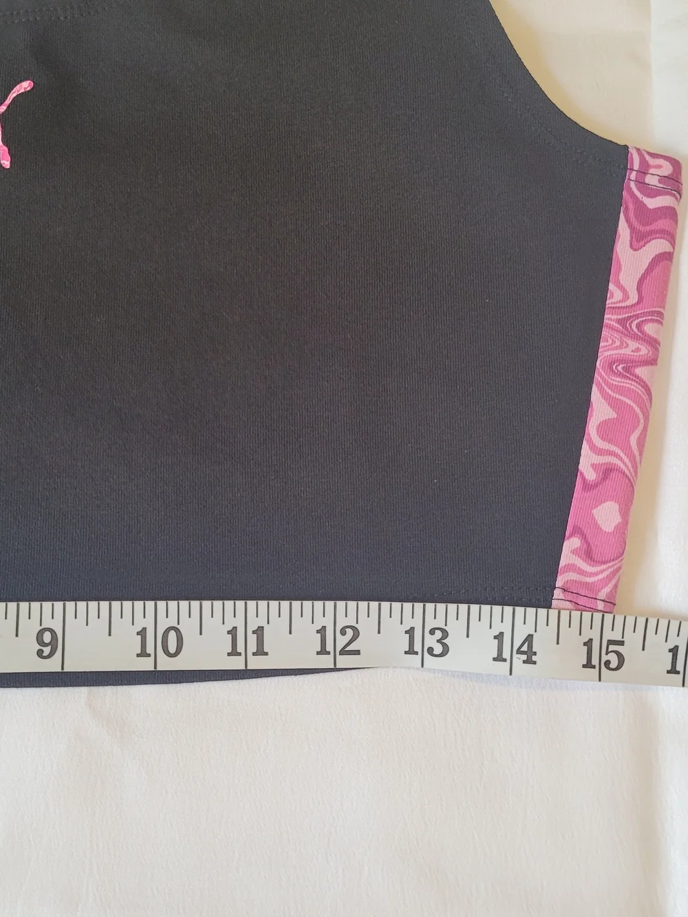 Puma Women’s Black & Pink Sports Crop Top Size M - Picture 10 of 10